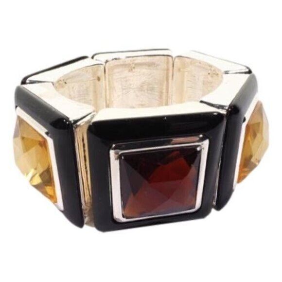 Unique Geometric Necklace & Bracelet Set With Amber & Citrine Lookalikes Fashion - Picture 6 of 11